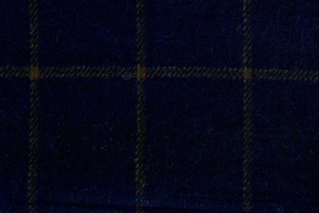 Navy W/Citrus windowpane