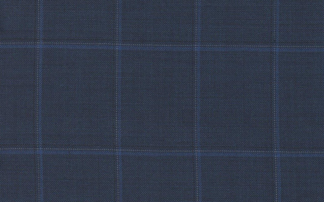 Light Navy Windowpane