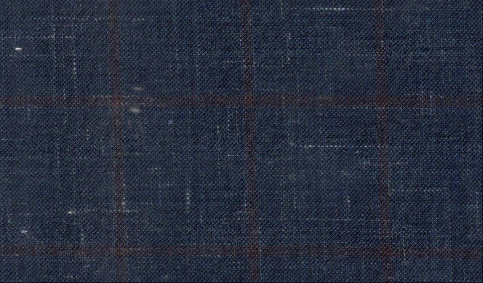 Navy W/Wine Windowpane