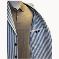 Sergio Benetti Linen Wool Jacket with Napoli Shoulder and Natural Horn Buttons