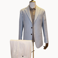 Sergio Benetti Linen Wool Jacket with Napoli Shoulder and Natural Horn Buttons