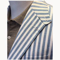 Sergio Benetti Linen Wool Jacket with Napoli Shoulder and Natural Horn Buttons
