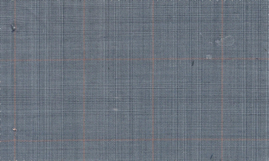 Light Blue W/Coral Check