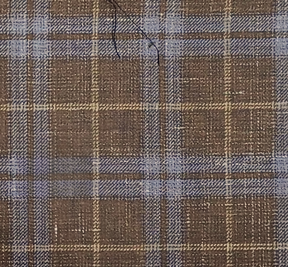 Brown W/Blue Windowpane