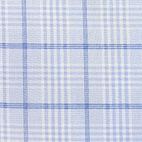 天藍色配海軍藍格紋