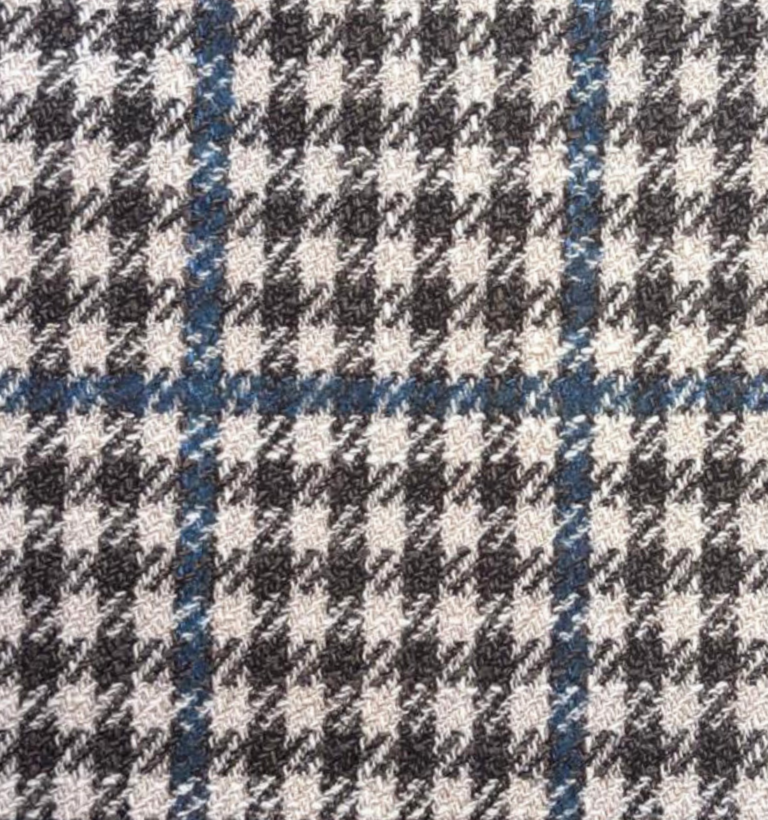 Brown Houndstooth W/Blue Check