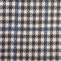 Brown Houndstooth W/Blue Check