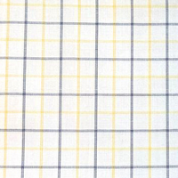 White W/Navy & Yellow Check