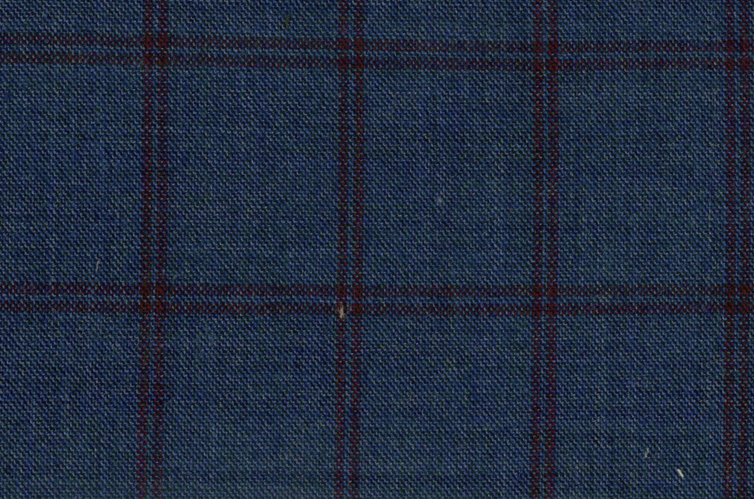 Blue W/Cherry Windowpane