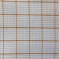 Sky Blue Houndstooth W/Brown Check