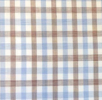 Sky Blue W/Brown Check