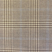 Light Grey W/Brown Check